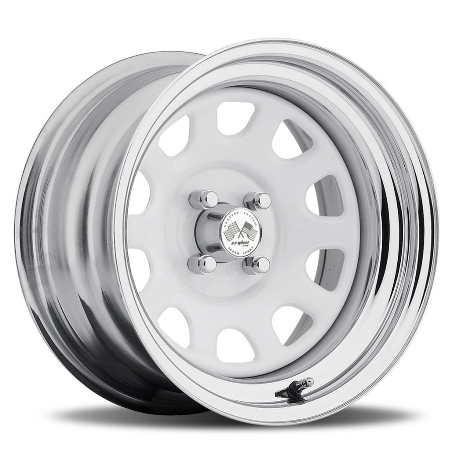 Daytona FWD - White Center/Chrome Hoop (Series 022WC)